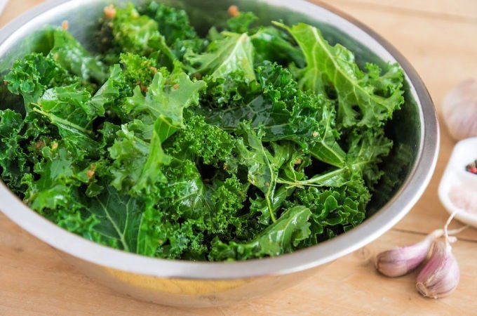 British seasonal food in April UK ingredients kale