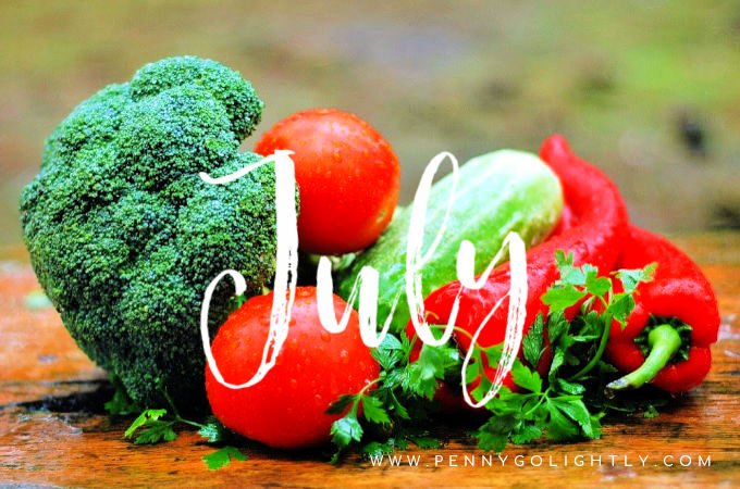 British seasonal food in July in season UK