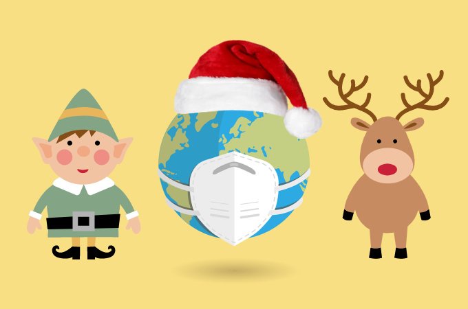 Coronavirus Christmas staying at home with a small gathering