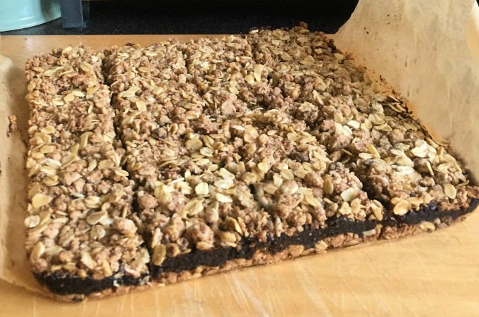 Date and walnut oat slices traybake recipe