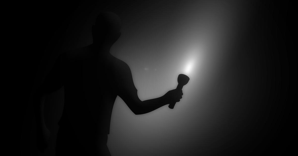 Power cut torch flashlight in the dark