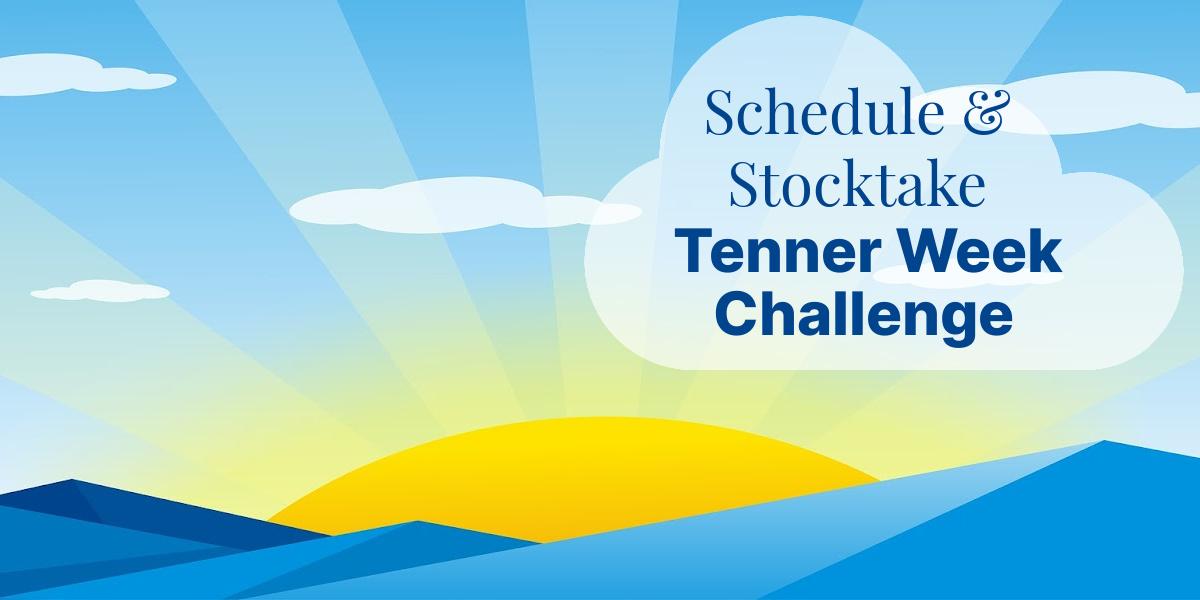 Tenner Week Challenge Jan 2023 weekly schedule sunday stocktake