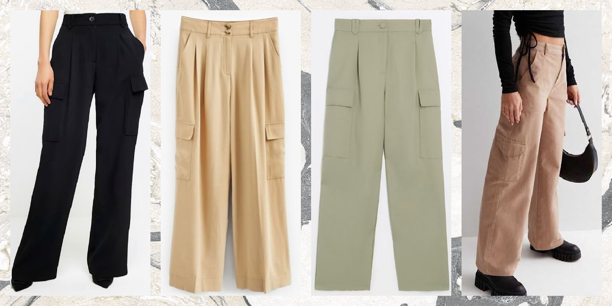 Wide leg cargo trousers and smart utility look high street prices